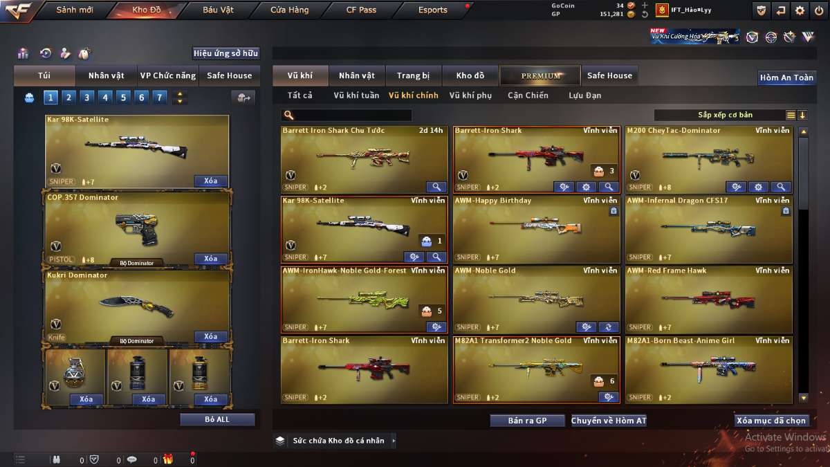 shop acc cf uy tin gia re